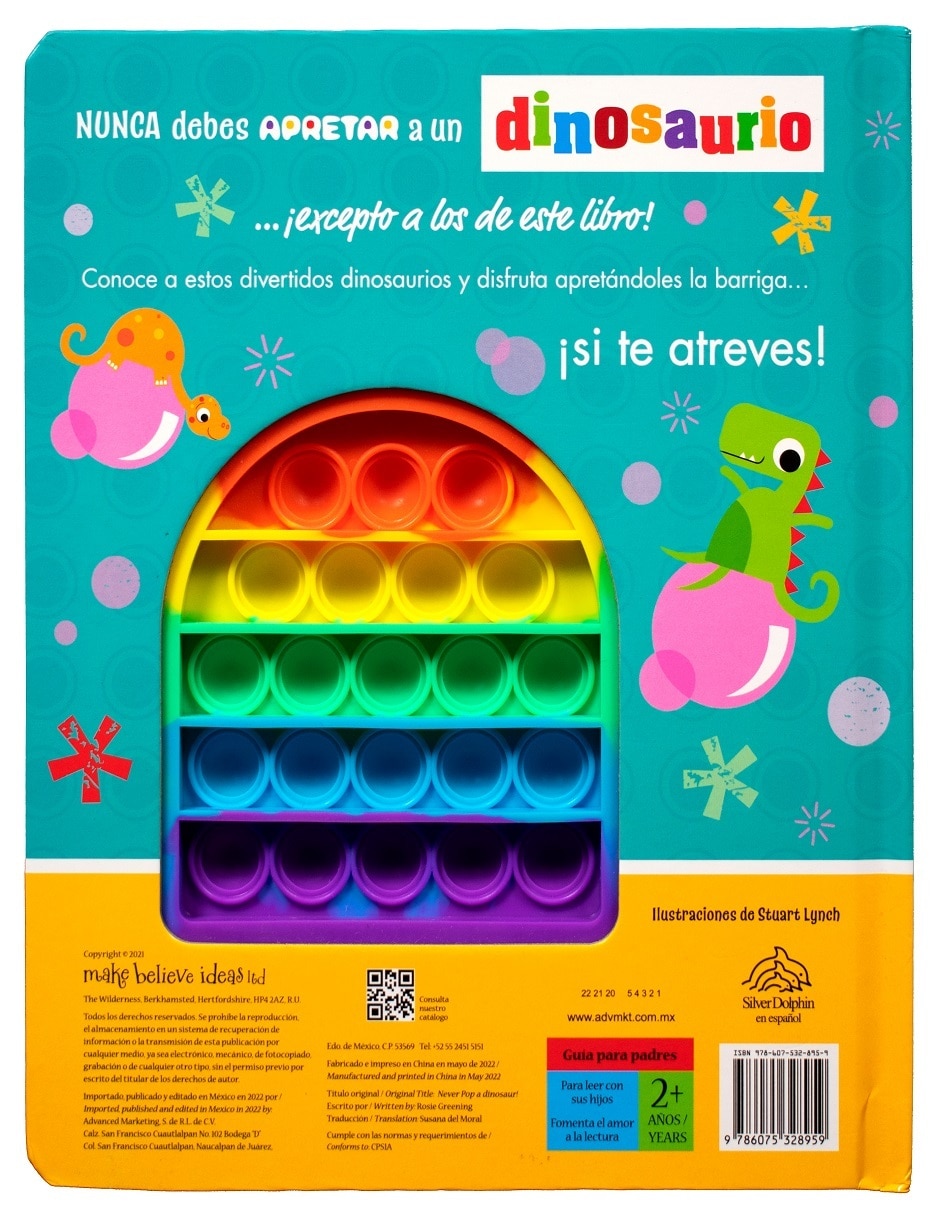 Libro ¡Nunca aprietes a un dinosaurio! de Varios 2
