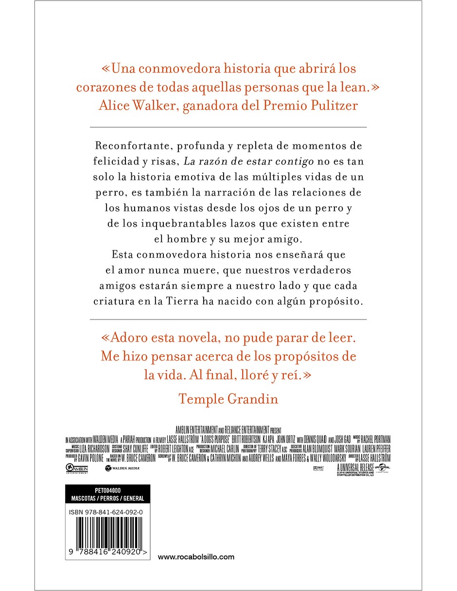 Libro La Razón de Estar Contigo de W. Bruce Cameron 2