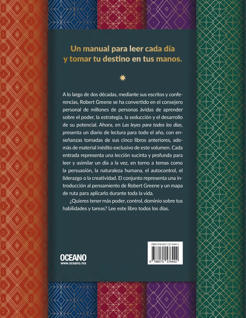 Libro Las leyes para todos los días. meditaciones sobre poder, seducción, maestría, estrategia y naturaleza humana de Robert Greene 2