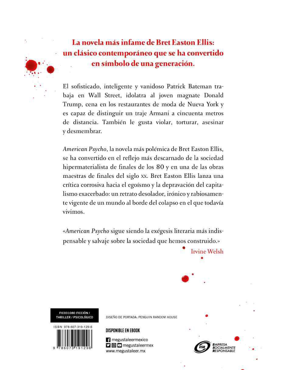 Libro American psycho de Bret Easton Ellis 2