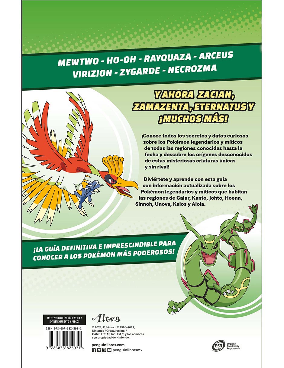 Libro Pokémon legendarios y míticos de The Pokémon Company 2
