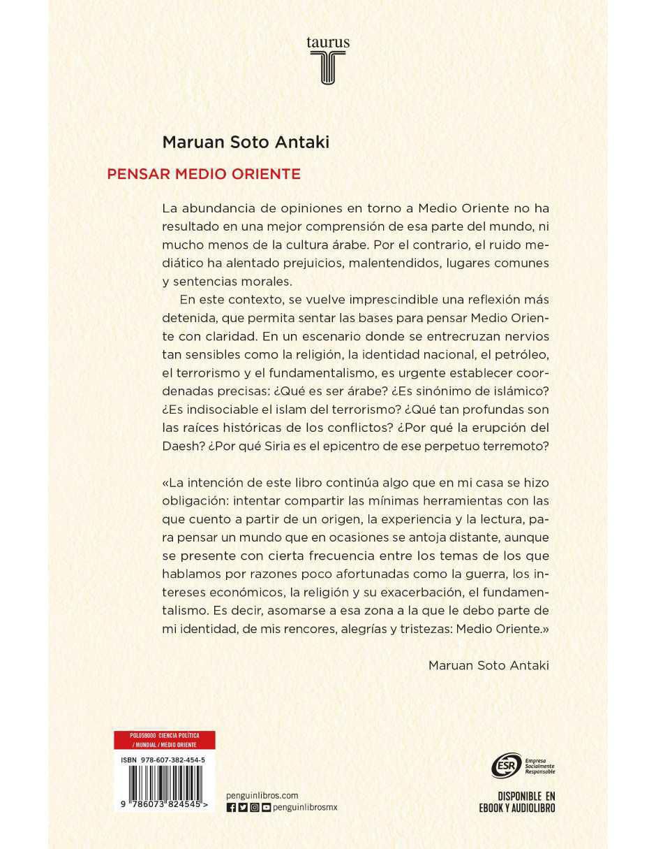 Libro Pensar medio oriente de Soto Antaki, Maruan 3