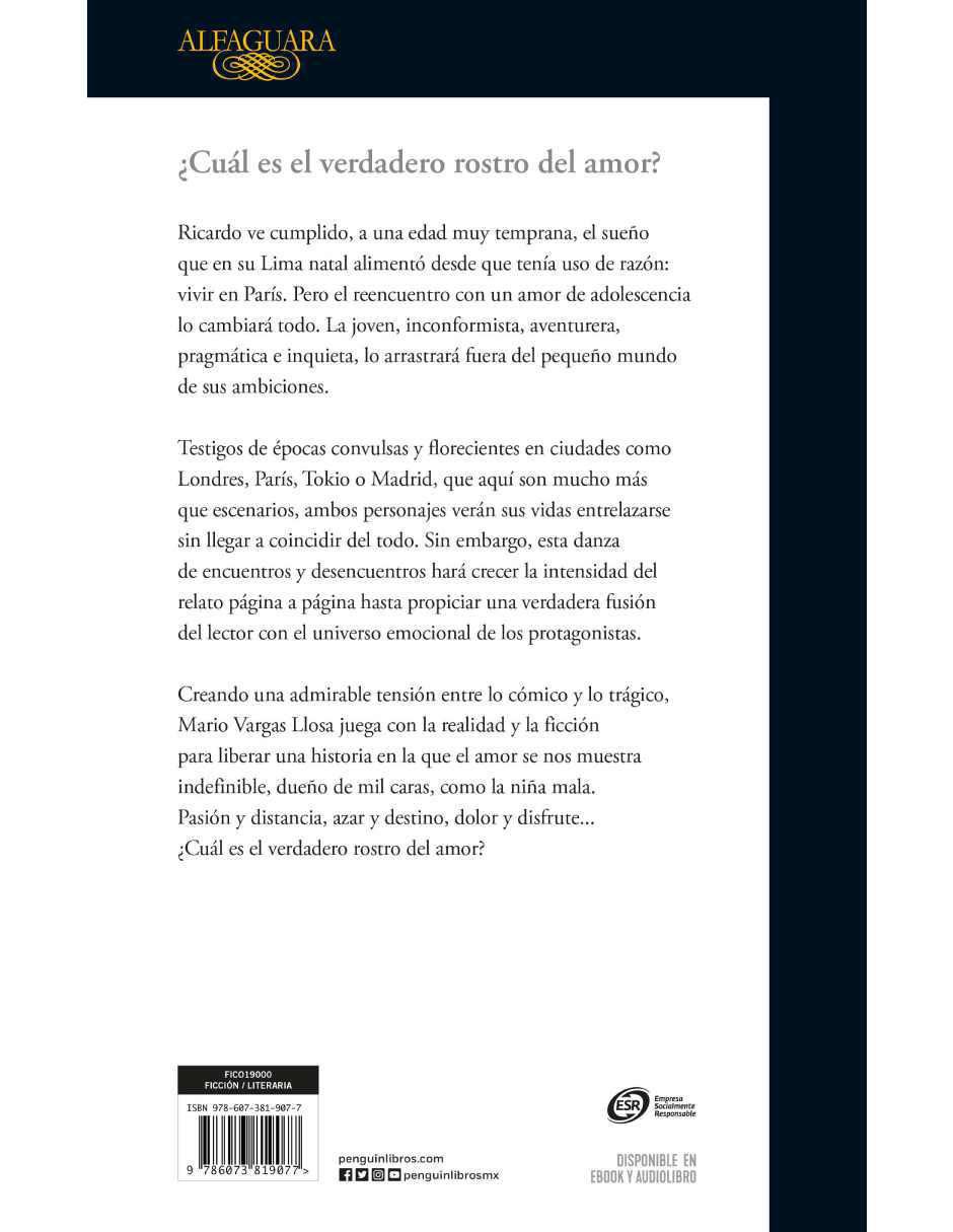 Libro Travesuras de la niña mala de Vargas Llosa, Mario 2