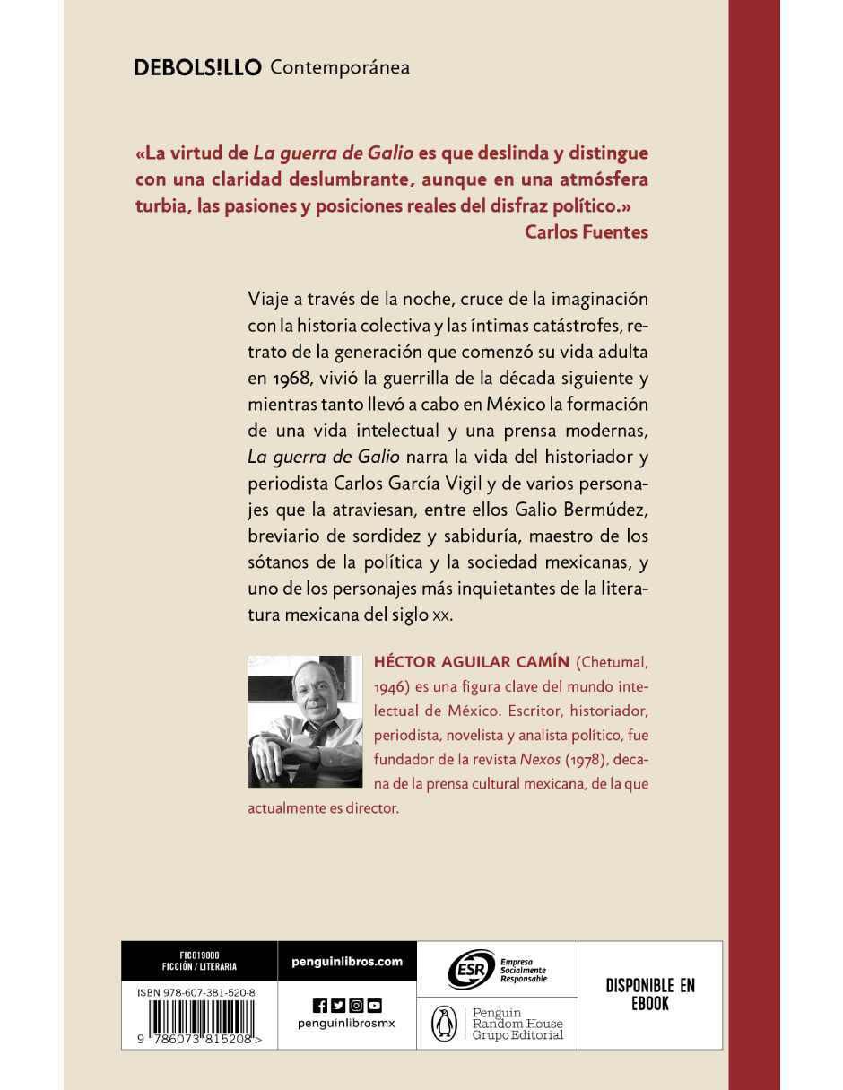 Libro La guerra de galio de Héctor Aguilar CamÍn 2