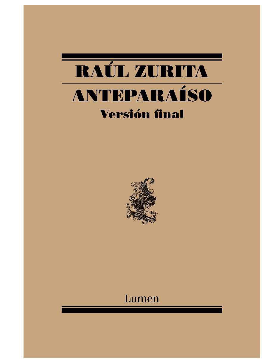 Libro Anteparaíso de Raúl Zurita