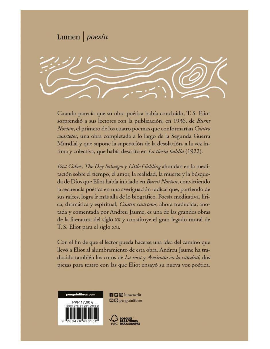 Libro Cuatro cuartetos de T.S Eliot 2