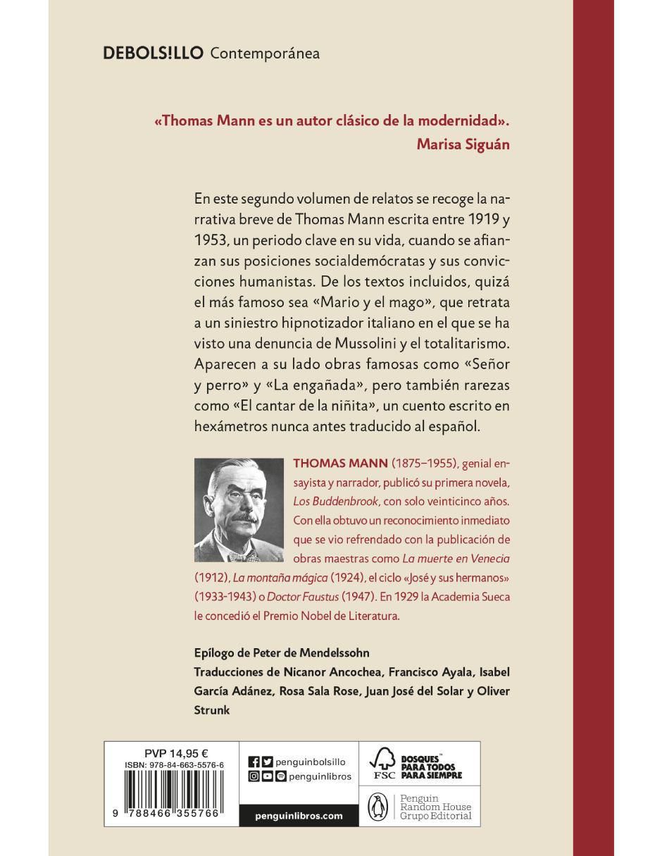 Libro Cuentos tardíos 1919-1953, cuentos completos ii de Mann, Thomas 2