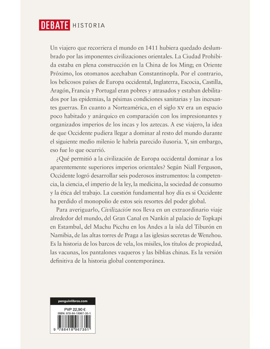 Libro Civilización. Occidente Y El Resto de Ferguson Niall 2