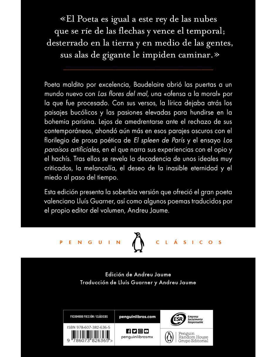 Libro Las flores del mal el spleen de parís, los paraísos artificiales de Charles Baudelaire 2