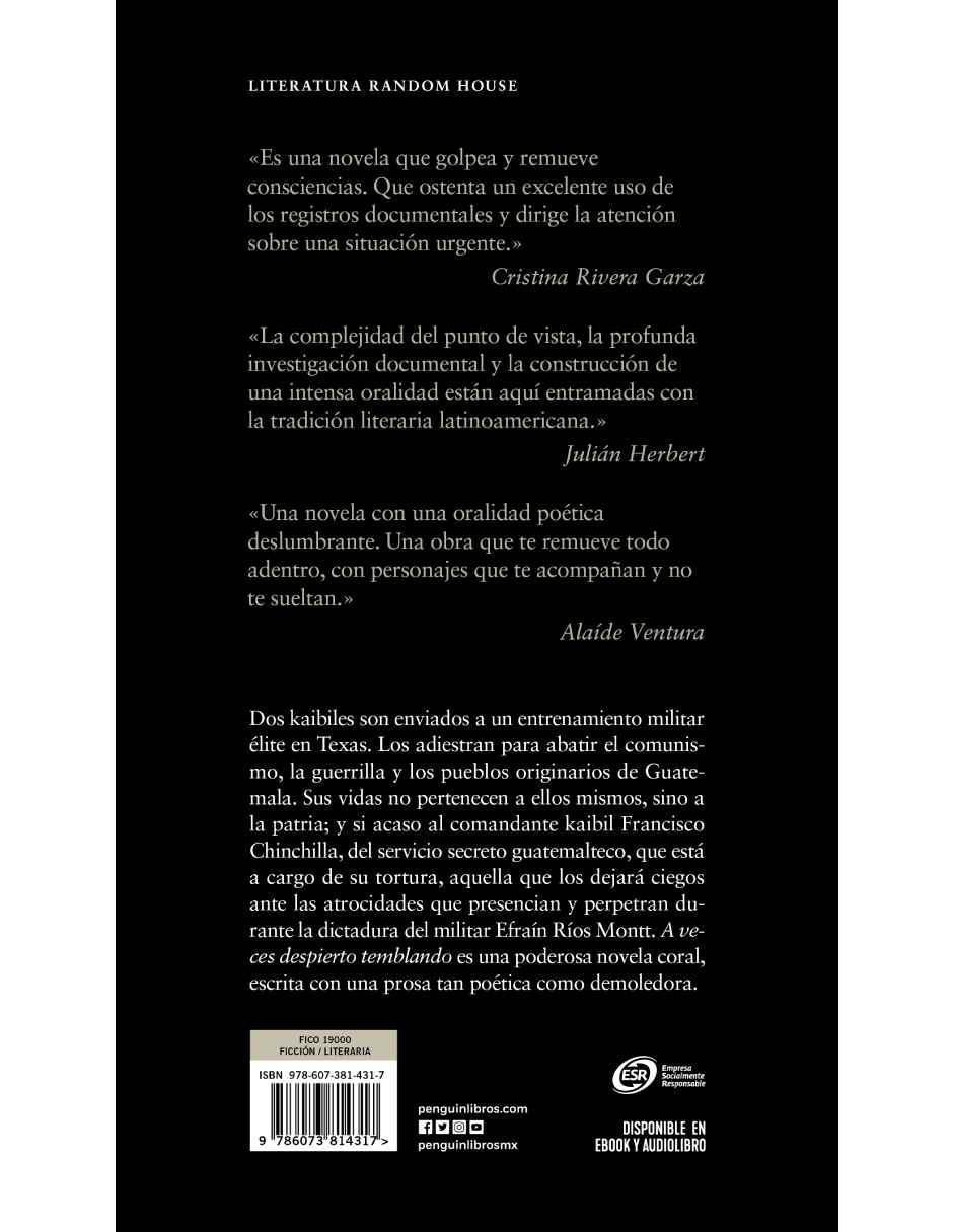Libro A veces despierto temblando de Santaolalla, Ximena 3