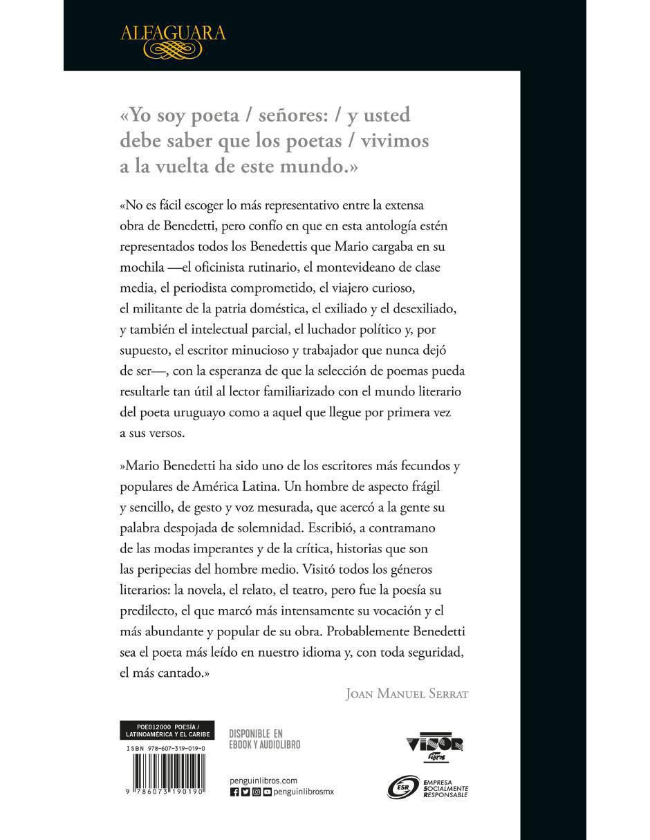 Libro Antología poética de Benedetti Mario 2