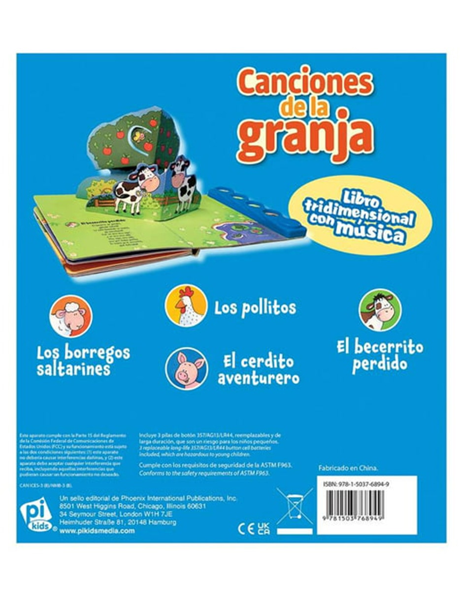Libro Canciones de la granja de Phoenix International Publications 2