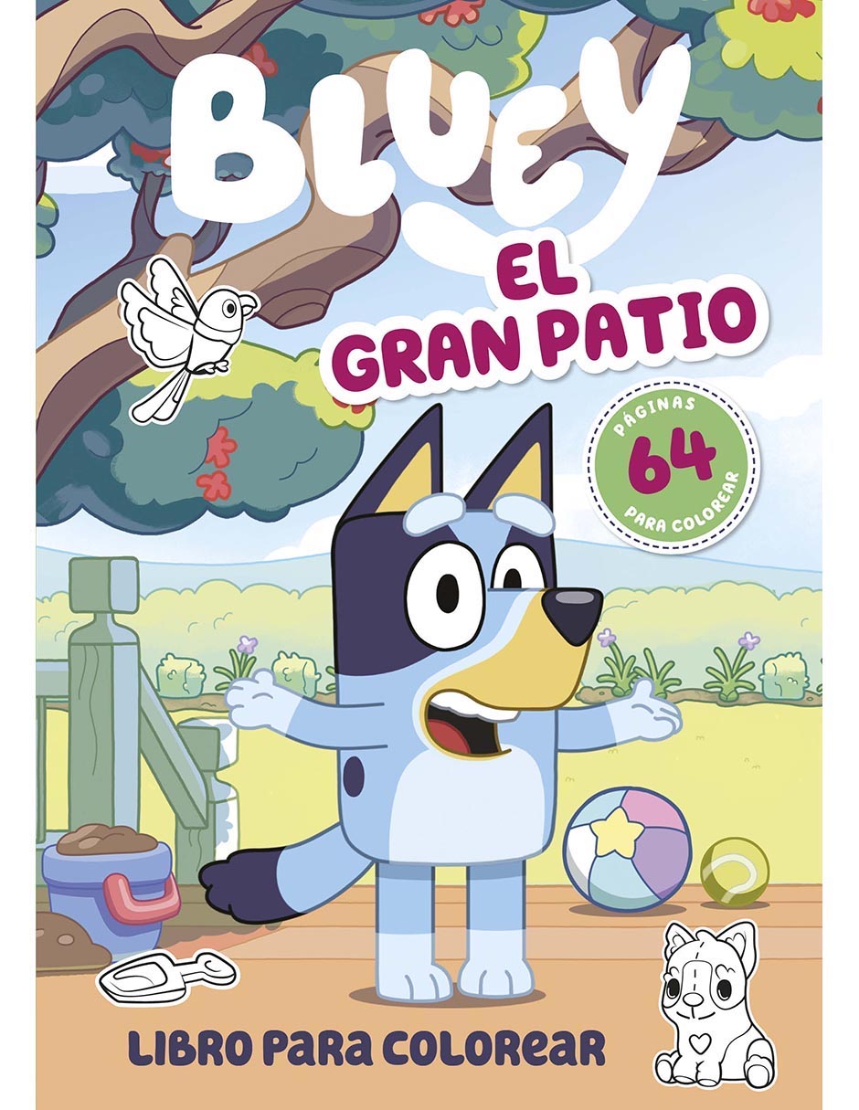 Libro Blue el gran patio libro para colorear de Ladybird books