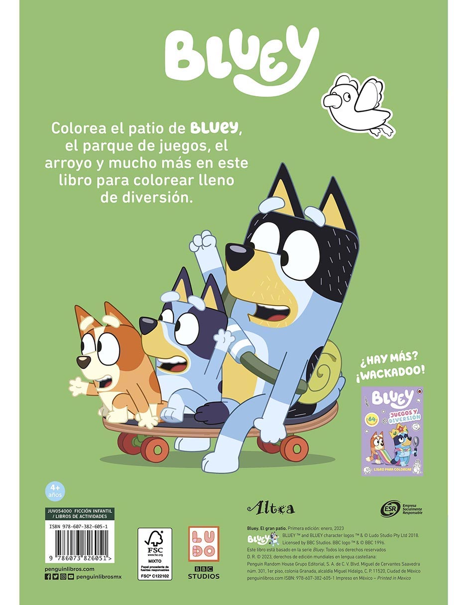 Libro Blue el gran patio libro para colorear de Ladybird books 2