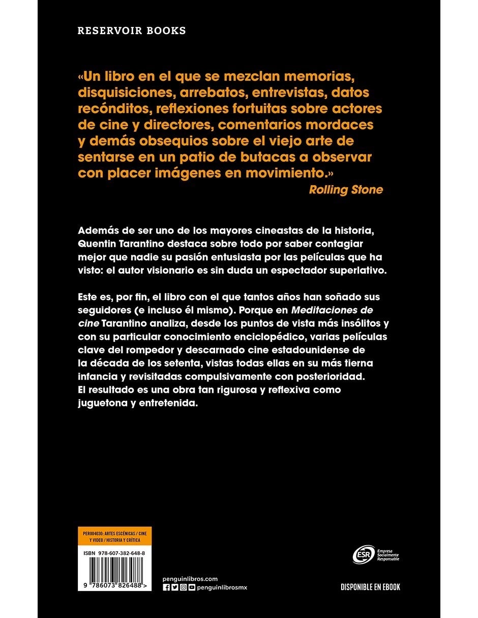Libro Meditaciones de cine de Quentin tarantino 2