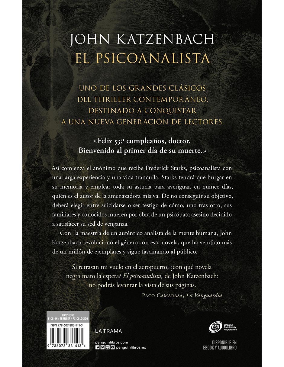 Libro El psicoanalista de John katzenbach 2