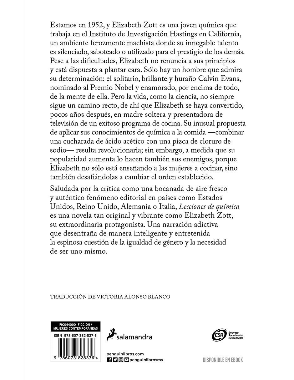 Libro Lecciones de quimica de Bonnie garmus 2