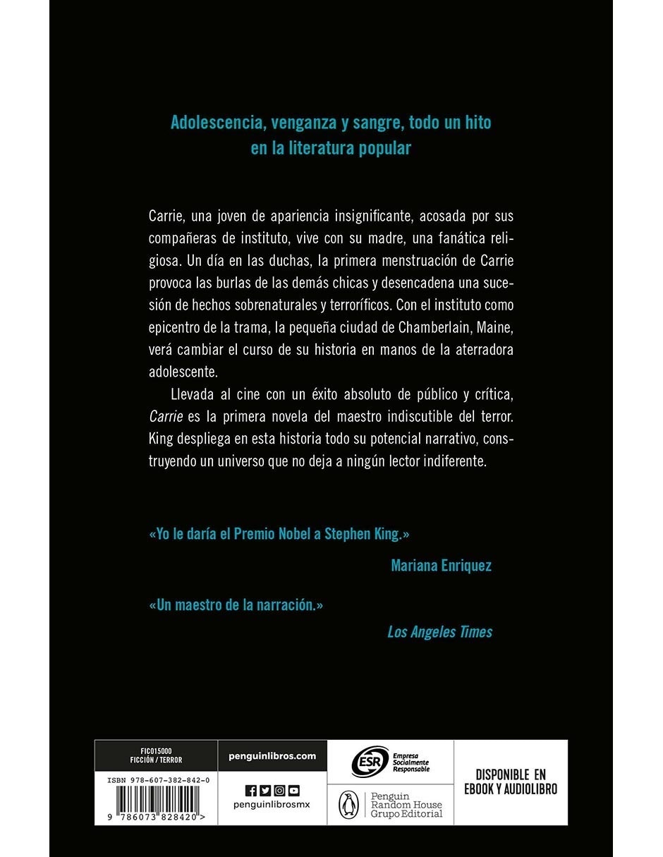 Libro Carrie de Stephen king 2