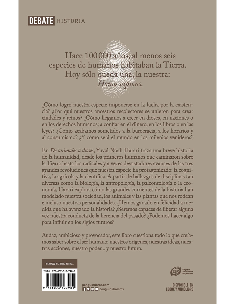 Libro De animales a dioses de Yuval Noah Harari 2