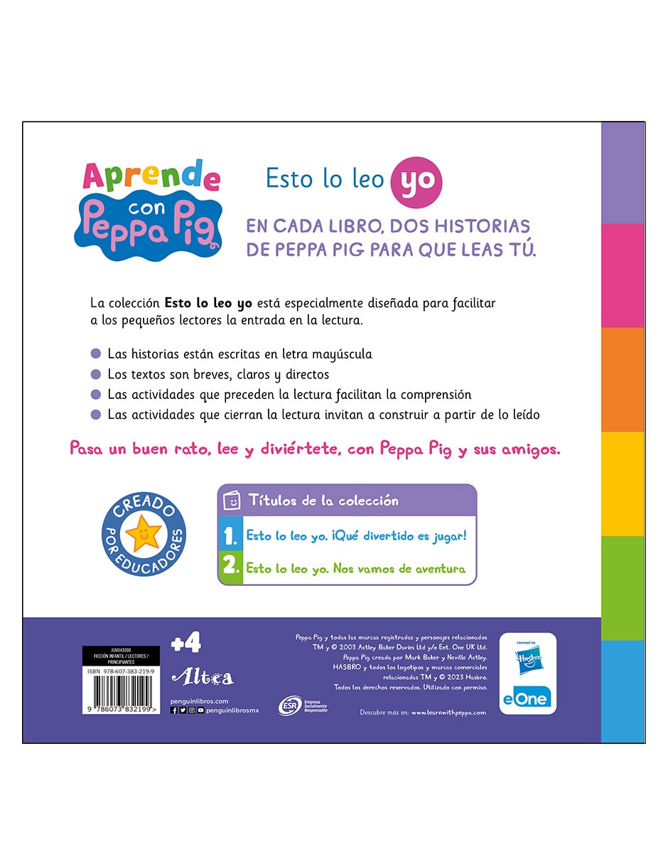 Libro Aprende con Peppa Pig Nos vamos de aventura de eOne Hasbro 2