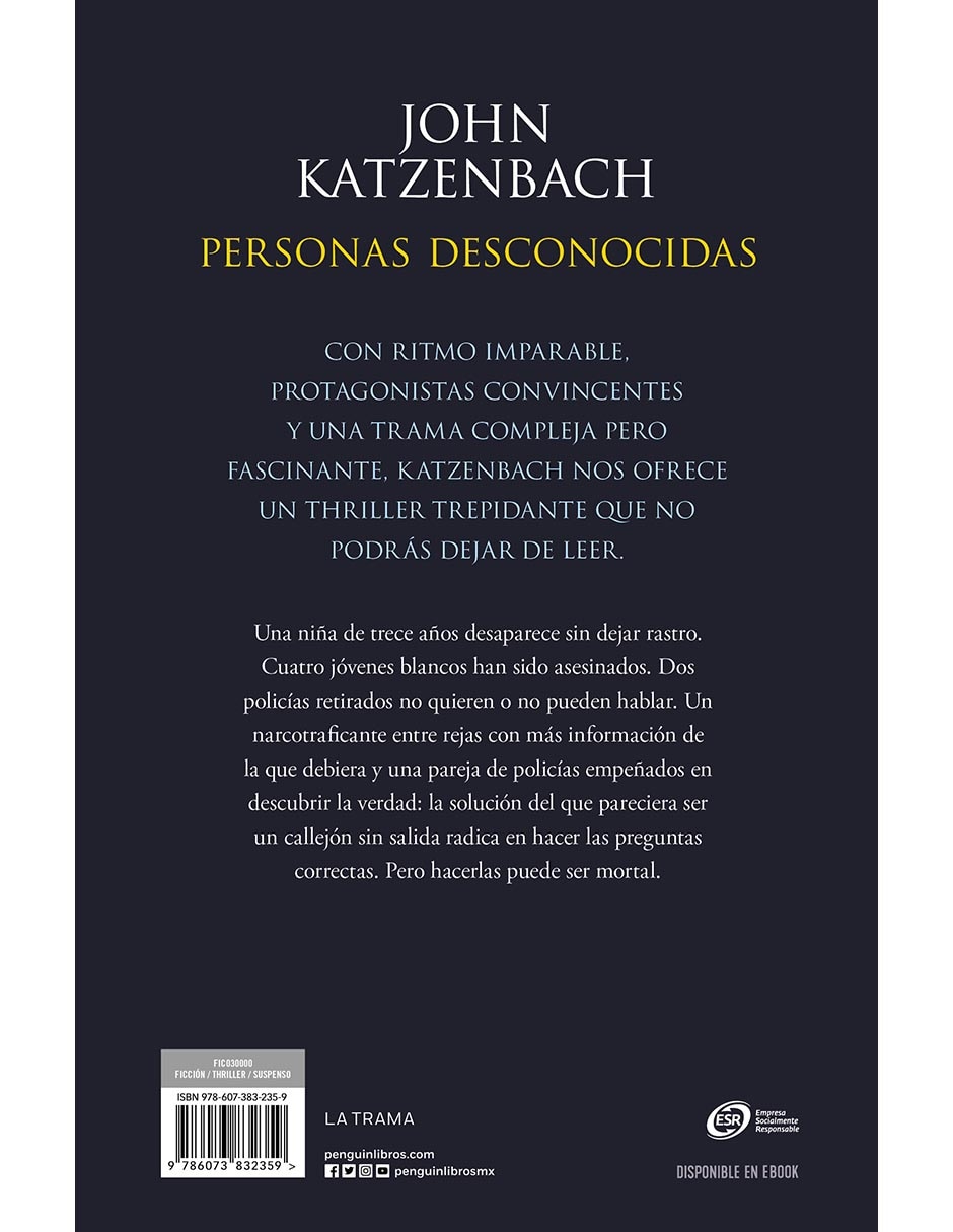 Libro Personas desconocidas de John Katzenbach 2