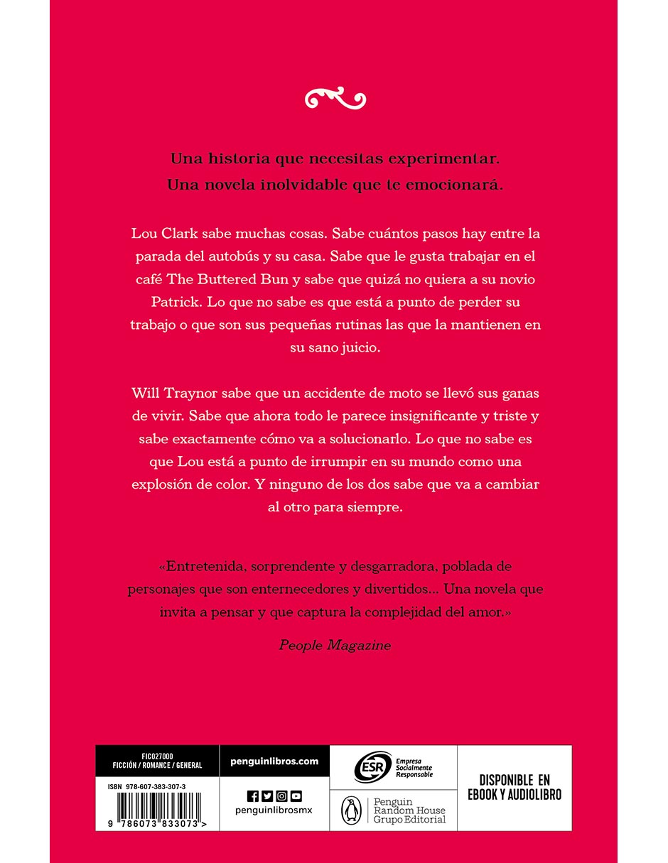 Libro Yo Antes De Ti de Jojo Moyes 2