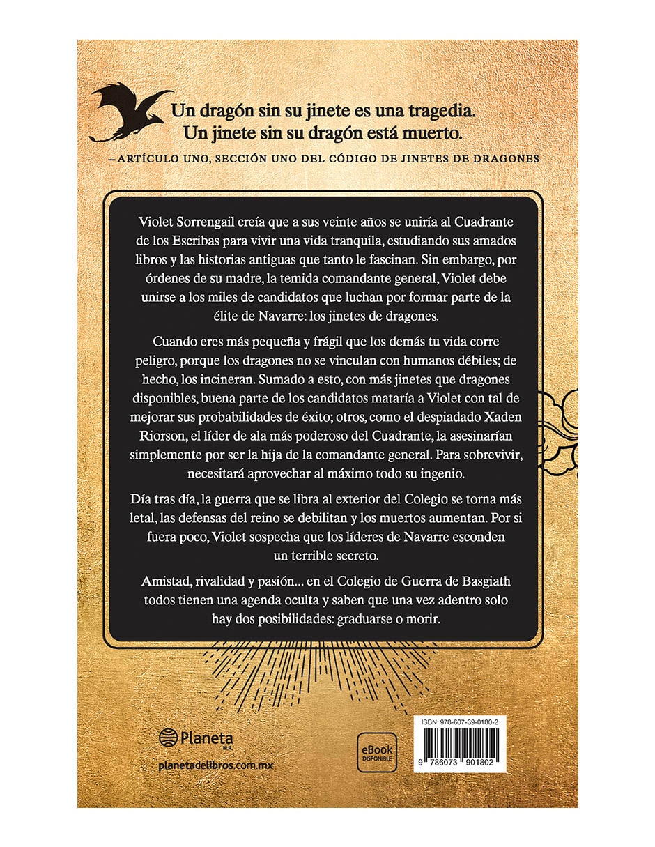 Libro Alas de sangre de Rebecca Yarros 2