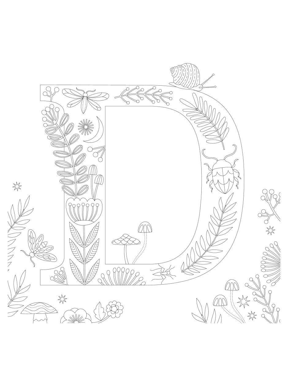 Libro Letras Creativas para Colorear de Carole Fenwick 4