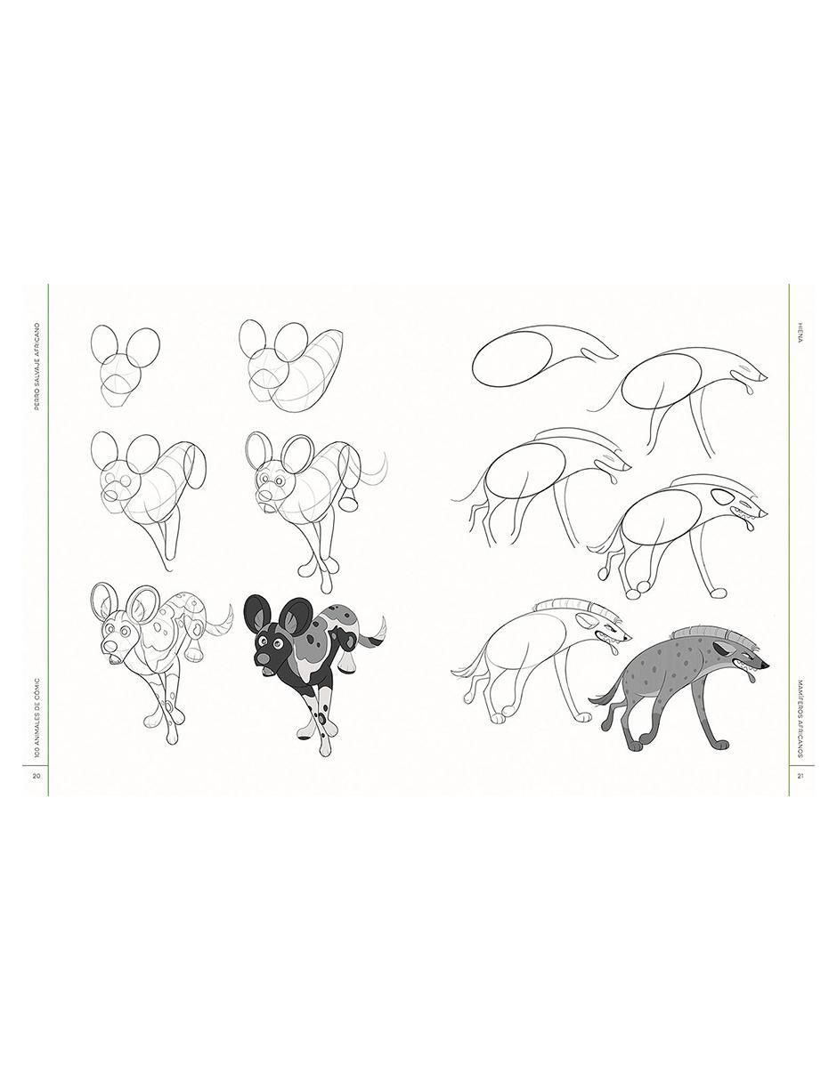Libro 100 Animales de Cómic. Dibujo paso a paso de Keilidh Bradley 2