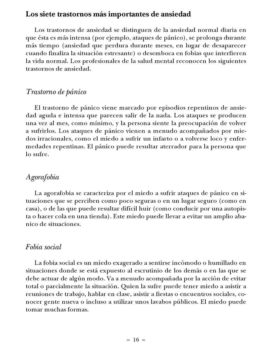 Libro Hacer frente a la ansiedad de Edmund J. Bourne y Lorna Garano 2
