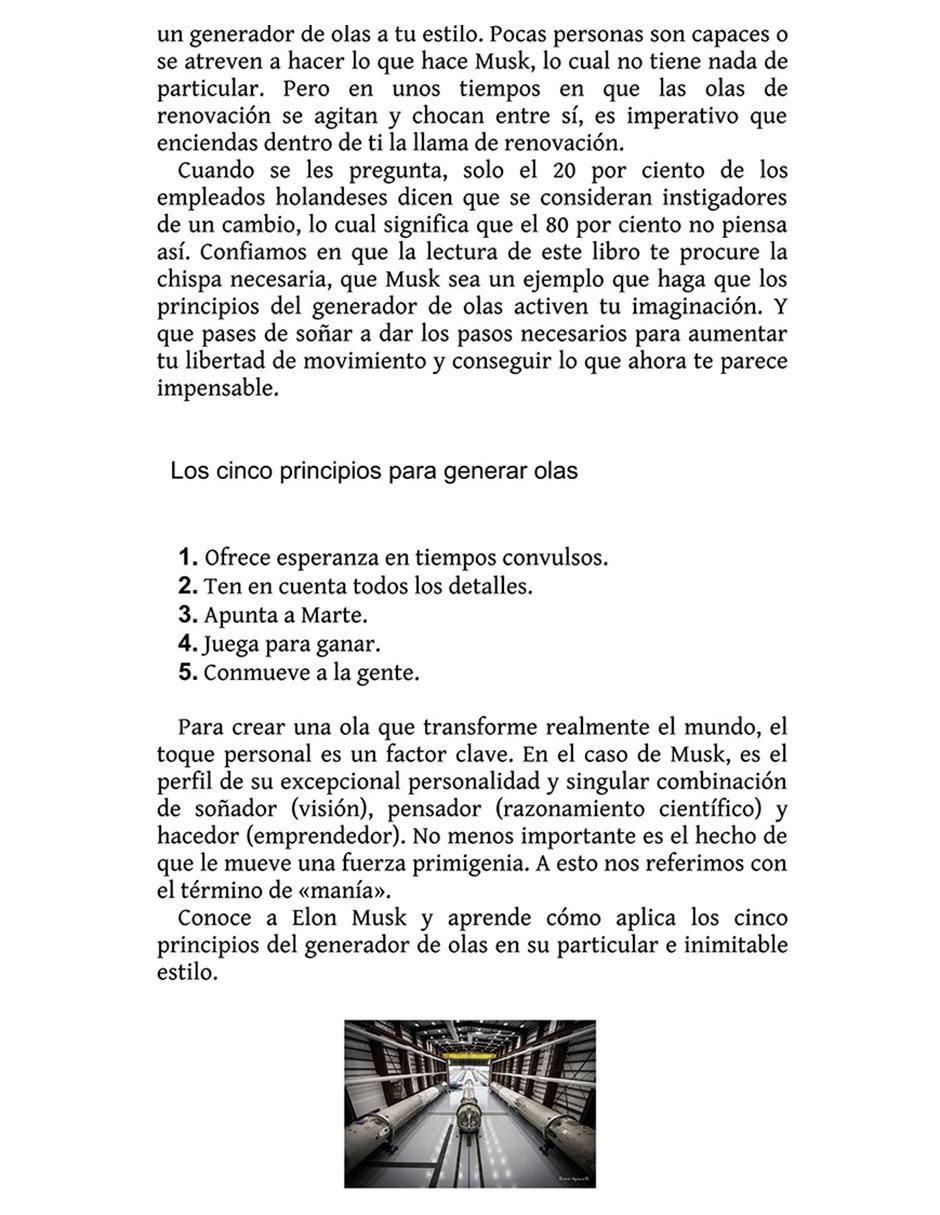 Libro Musk manía. Los 5 principios de Elon Musk de Hans Van Der Loo y Patrick Davidson 2
