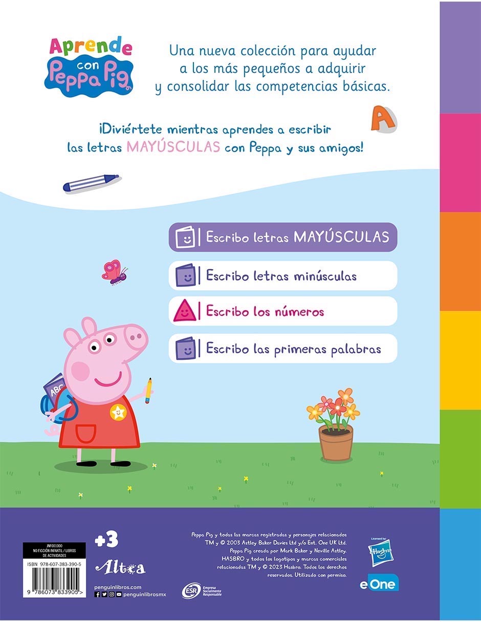 Libro Aprende con Peppa Pig: Escribo Letras Mayúsculas de Eone Hasbro 2