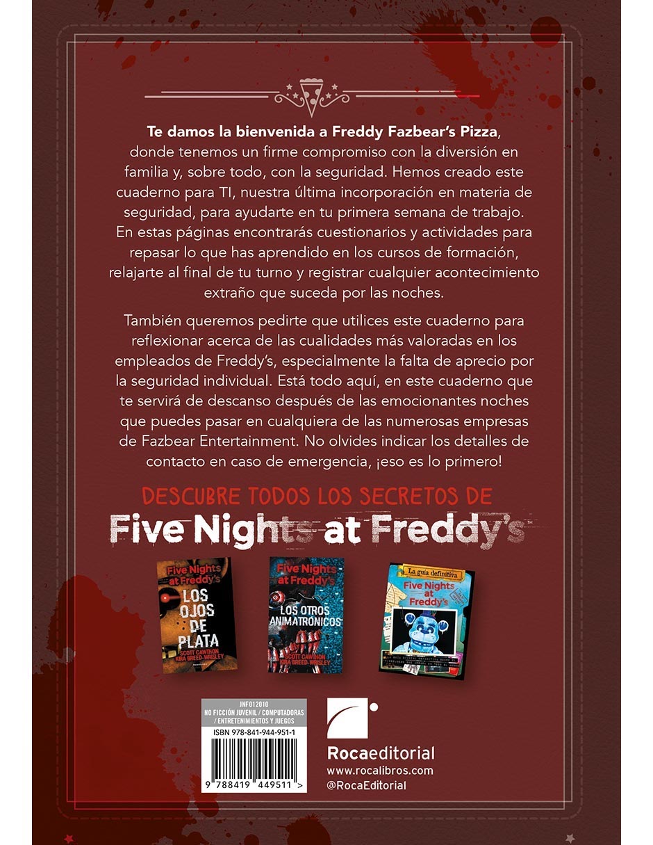 Libro Five Nights at Freddy's: Cuaderno de Supervivencia de Scott Cawthon 2