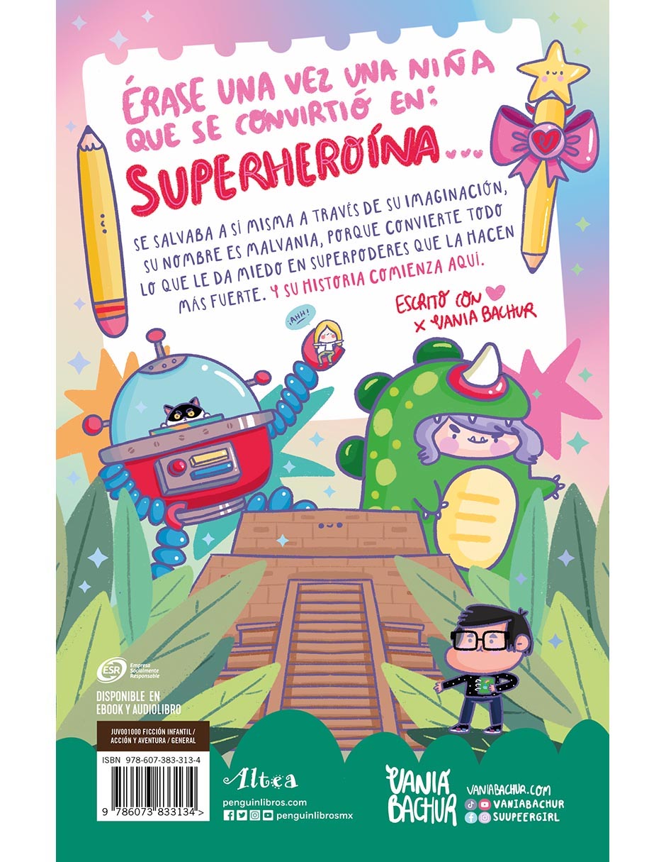 Libro Aventuras Malvadas de Una Superheroina de Vania Bachur 2