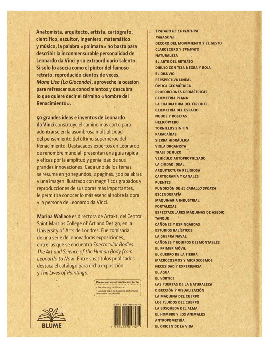 Libro 50 grandes ideas e inventos de Leonardo da Vinci de Marina Wallace 2