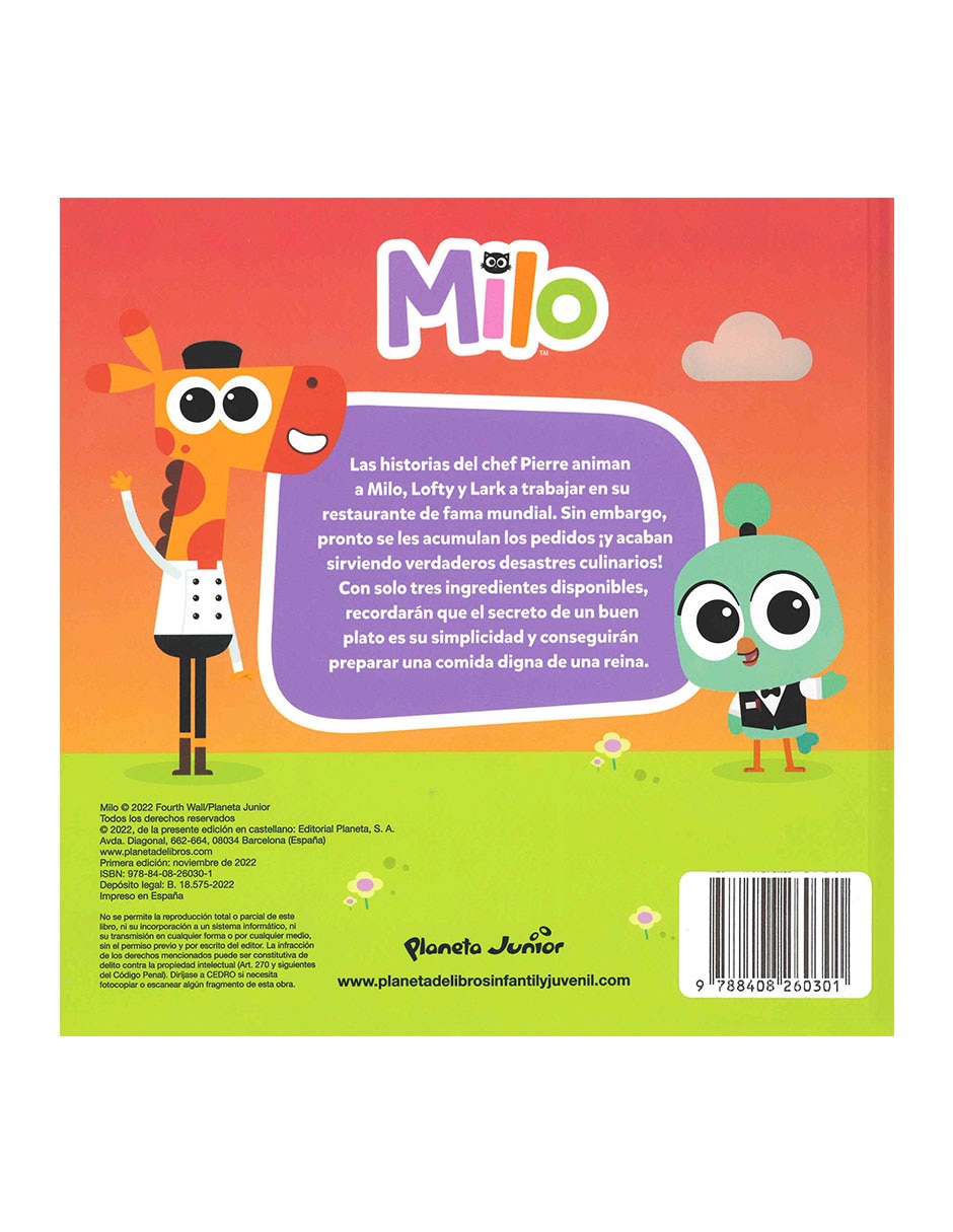 Libro Milo El Chef de Milo 2