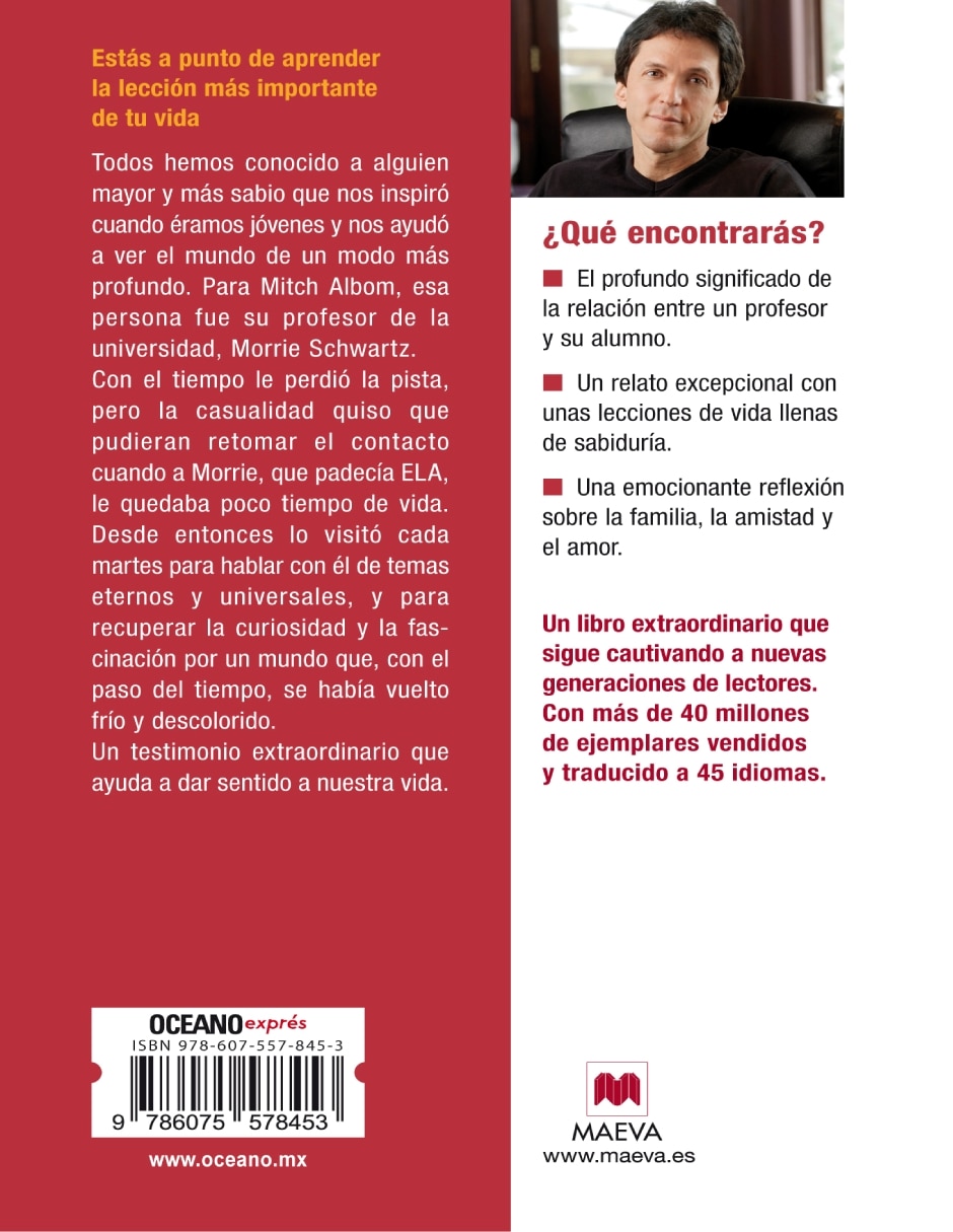 Libro Martes Con Mi Viejo Profesor (Séptima Edición) de Albom, Mitch 2
