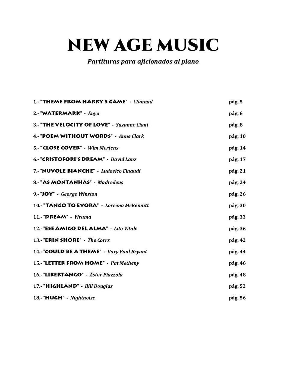 Libro New Age Music, Partituras de Miguel Ángel Fernández Pérez 2