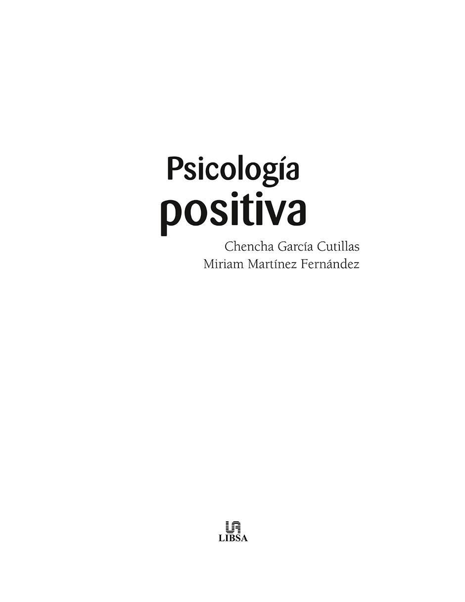 Libro Psicología Positiva de Chenca García Cutillas Y Miriam Martinez Fernández 2