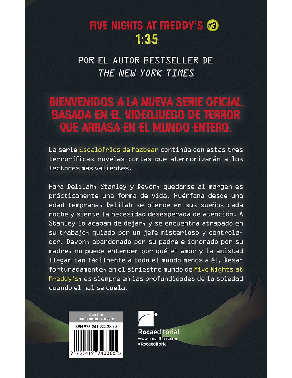 Libro Five nights at freddy's. Escalofrios de fazbear de Scott Cawthon 2