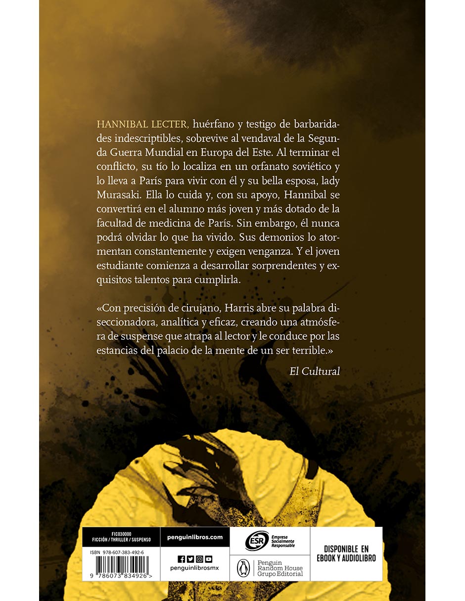 Libro El Origen Del Mal Hannibal de Thomas Harris 2