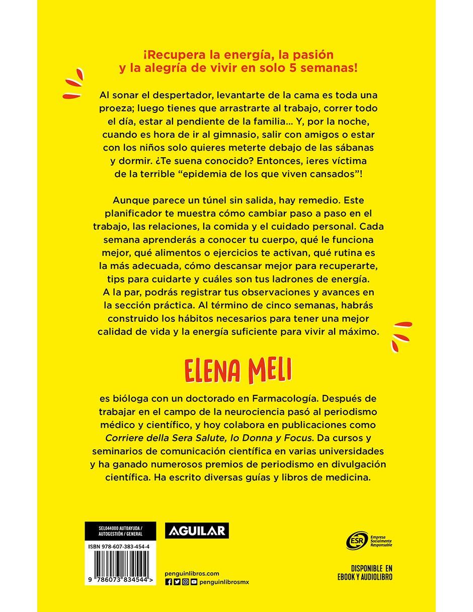 Libro Mi Planner De Energia. Como Vencer El Cansacio Y Reecontrar El Bienestar de Elena Meli 2