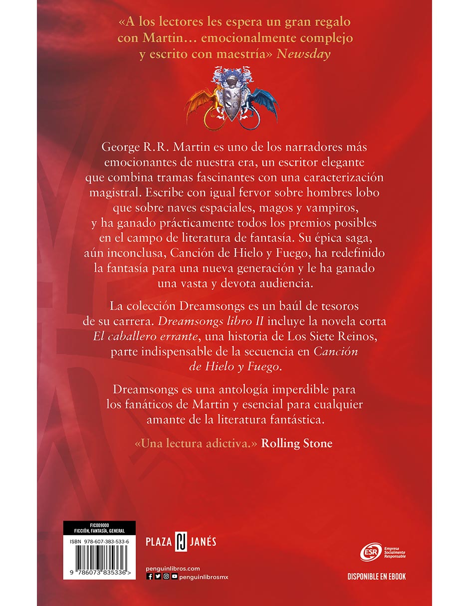 Libro Dreamsongs II (AUTOBIOGRAFIA LITERARIA I de George R. Martin 2