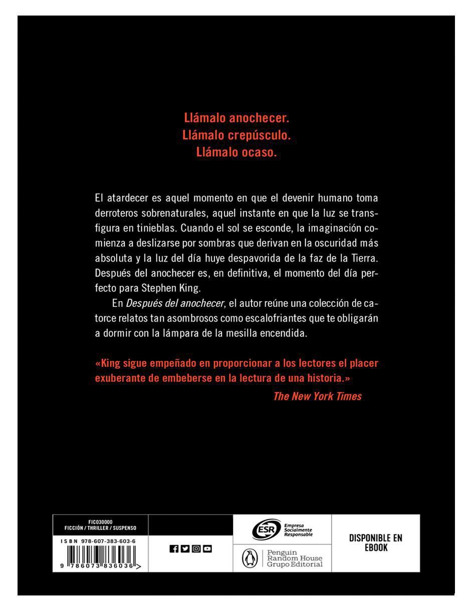Libro Después del Anochecer de Stephen King 2