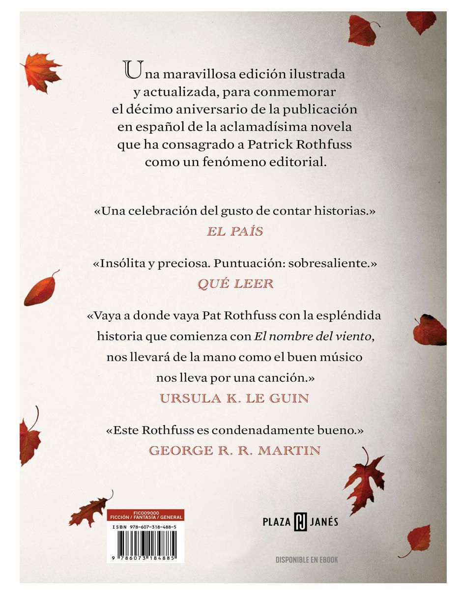 Libro El Nombre del Viento (Edición de Lujo por el 10º Aniversario de la Publicación) de Patrick Rothfuss 2