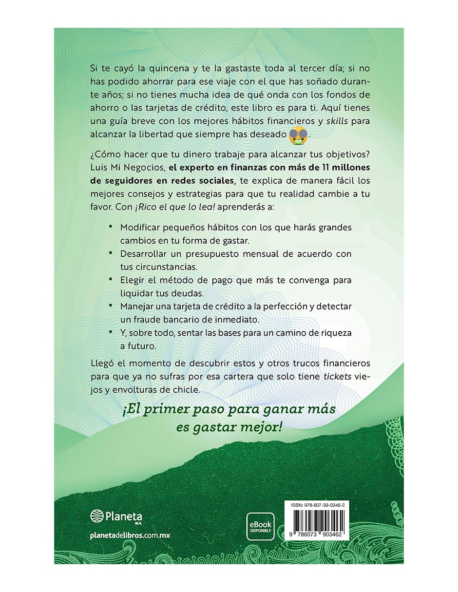 Libro Rico El Que Lo Lea de Luis Mi Negocios 2