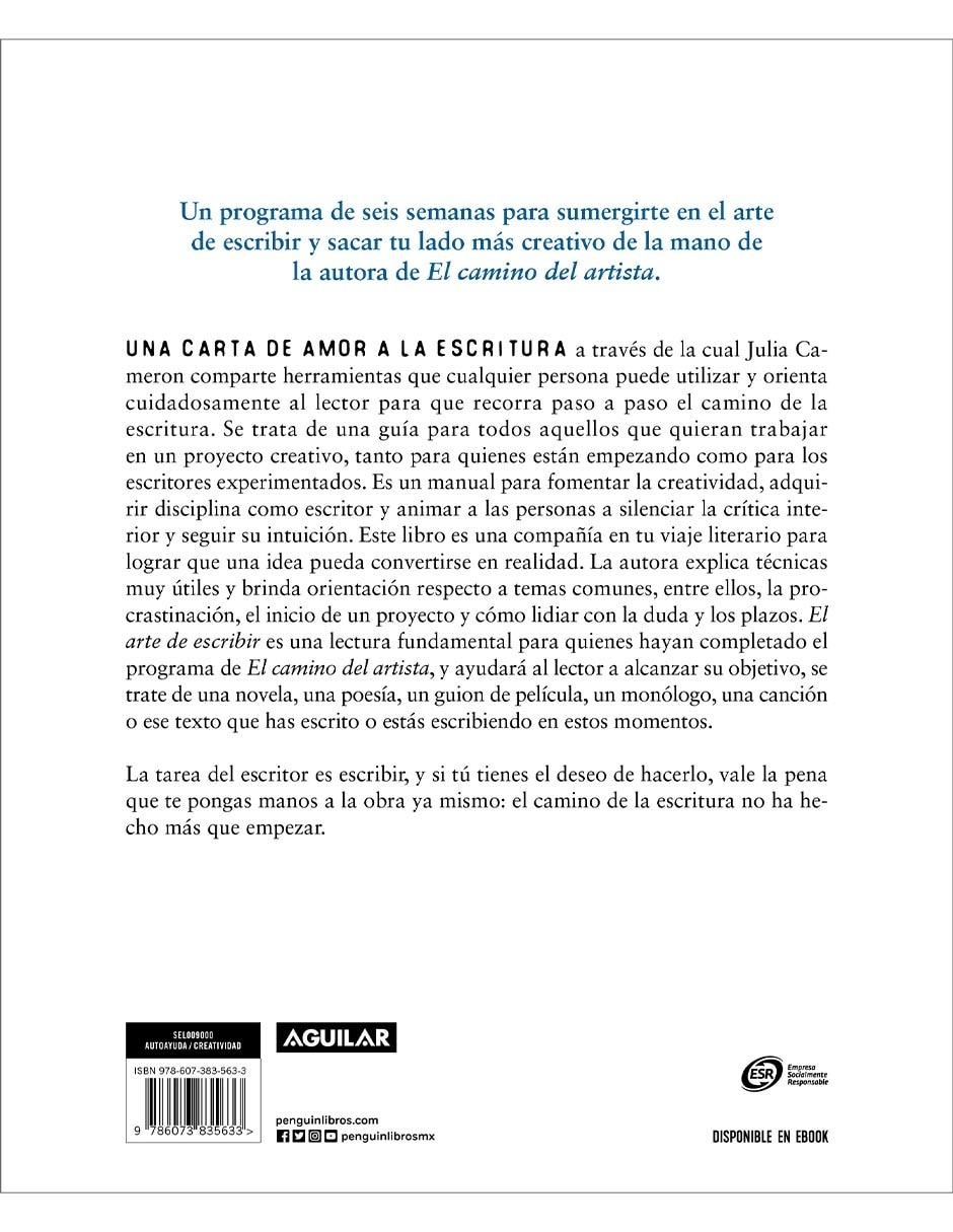Libro El camino de la escritura de Julia Cameron 2