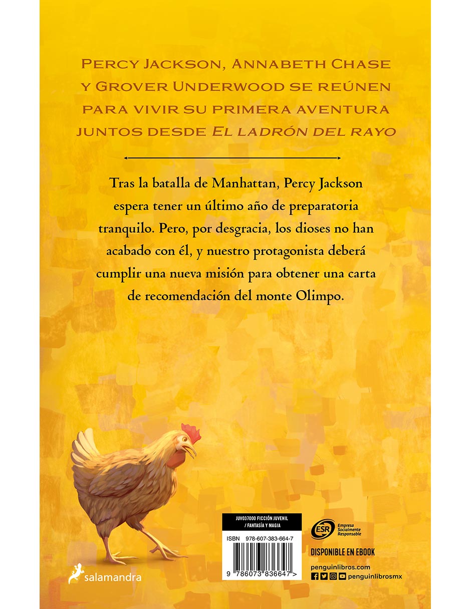 Libro Percy Jackson y El cáliz de los Dioses de Rick Riordan 2