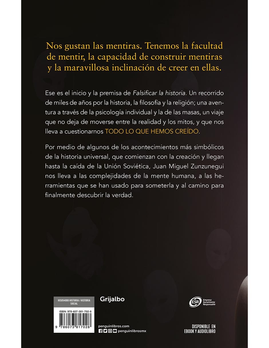 Libro Falsificar La Historia de Zunzunegui, Juan Miguel 2