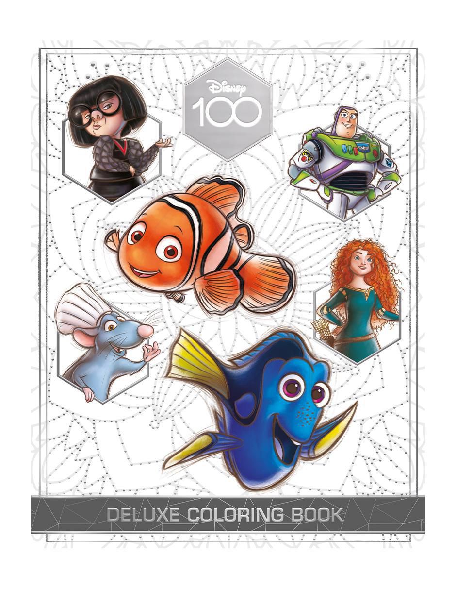 Libro para Colorear Disney 100 Pixar Deluxe 80 Páginas de Great
